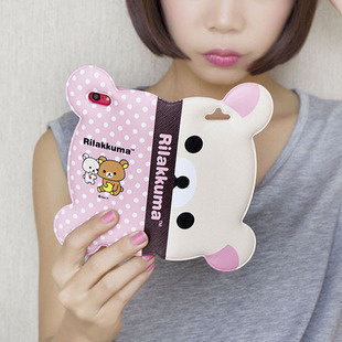 Pre-Order เคสโทรศัพท์มือถือแบบเปิดหน้า ลาย Rilakkuma ครึ่งหน้า สำหรับ iPhone 4 /4s มี 2 ลาย 5 สีจ้า
