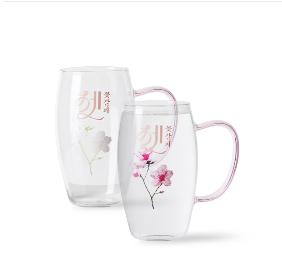 IU - EP Album [꽃갈피 셋] Official MD ของสะสม - Color changing glass cup set. - ส่ง เครืองบิน