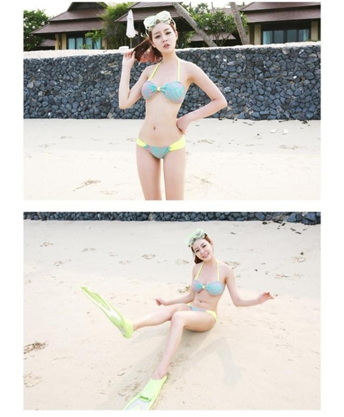 ***พร้อมส่ง***บิกินี่ชุดว่ายน้ำทูพีซ two-piece สวยเหมือนแบบค่ะ