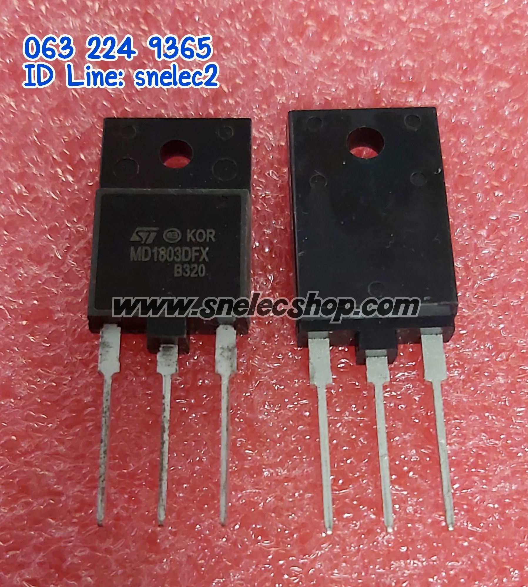 ST : MD1803DFP ฮอร์เอ้า มีแด้มป์ High voltage NPN Power transistor for standard definition CRTdisplay