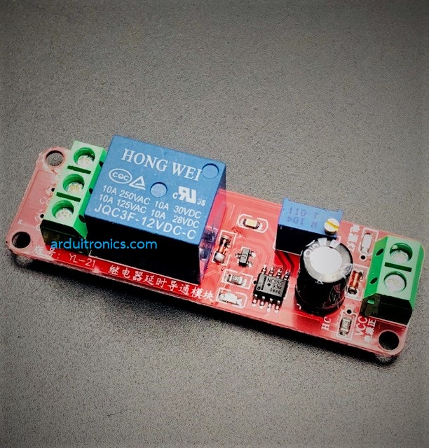 รีเลย์ หน่วงเวลา เปิด 12V Time Delay Relay Module 1-10s Fixed DC 12V