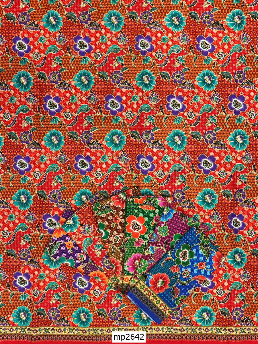 [D-MP2642] ผ้าถุงแม่พลอย 1.8เมตร เย็บพร้อมนุ่ง คอตต้อน 100%