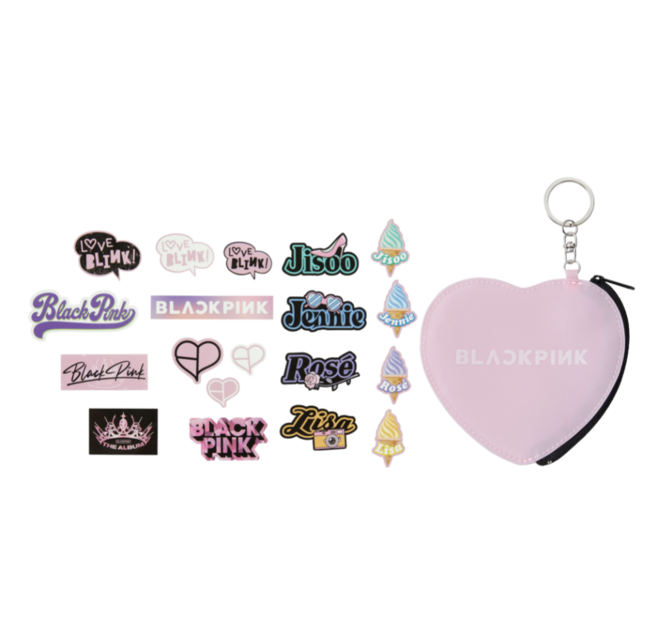 BLACKPINK - JAPAN 1st FULL ALBUM「THE ALBUM -JP Ver.-」 GOODS - ของสะสม - sticker (with heart pouch)