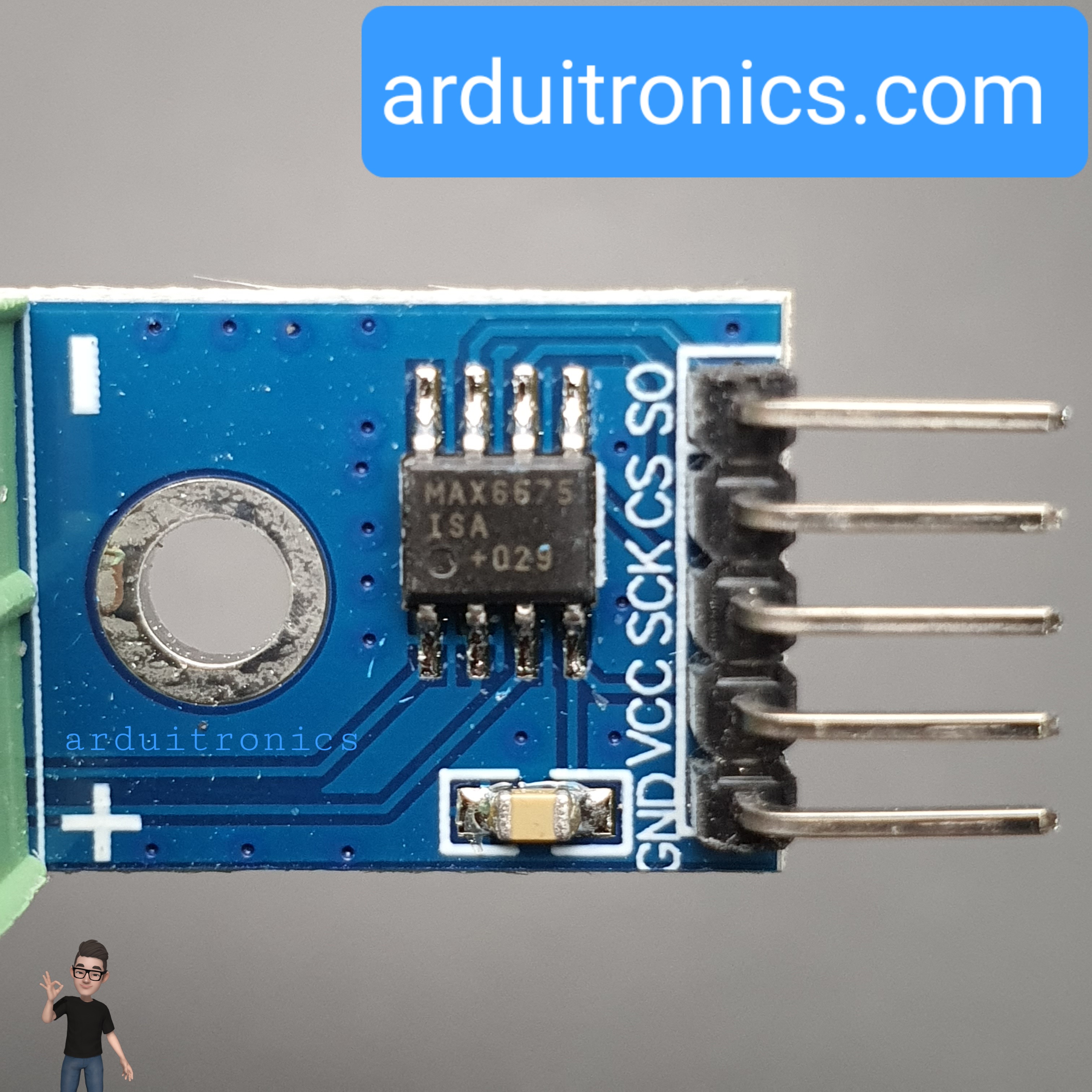 K-Type Thermocouple (MAX6675) Module with Temperature Sensor Probe