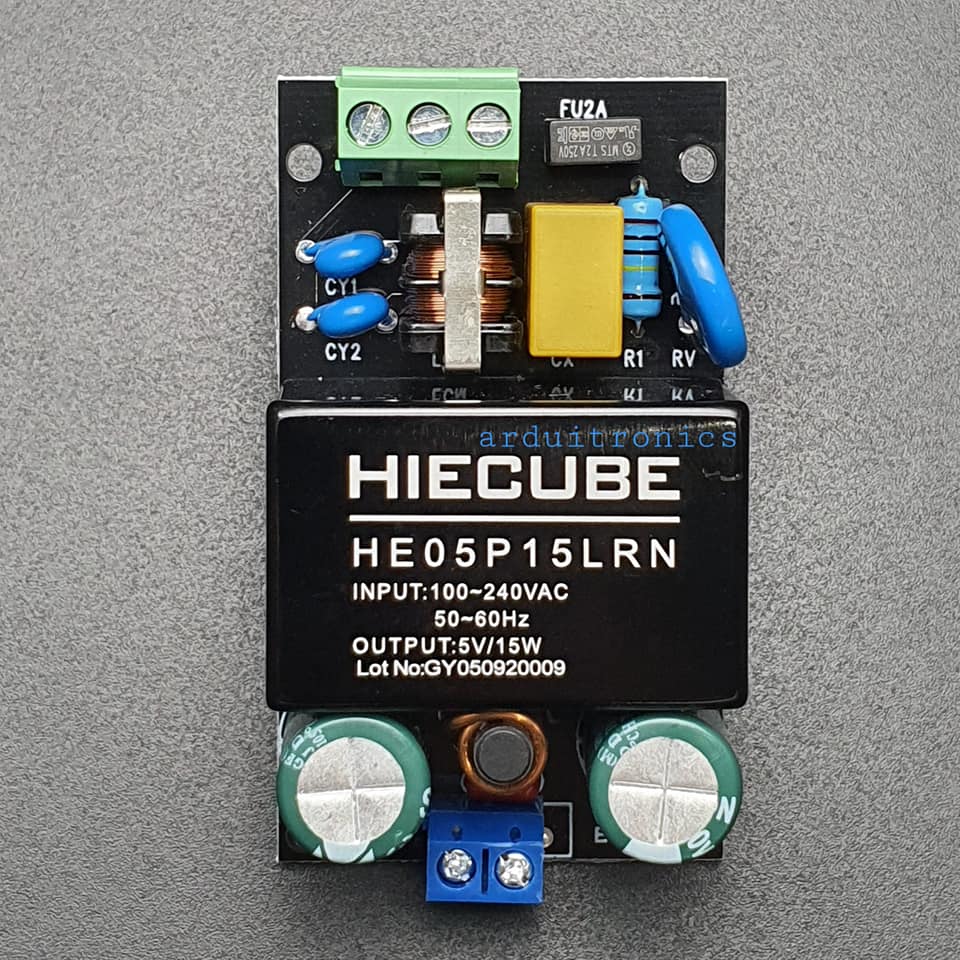 HIECUBE (HE05P15LRN) AC-to-DC Switching Power Supply Module 220VAC to 5VDC 3A with EMC Filter CE Certification Genuine แหล่งจ่ายไฟ 5V 3A
