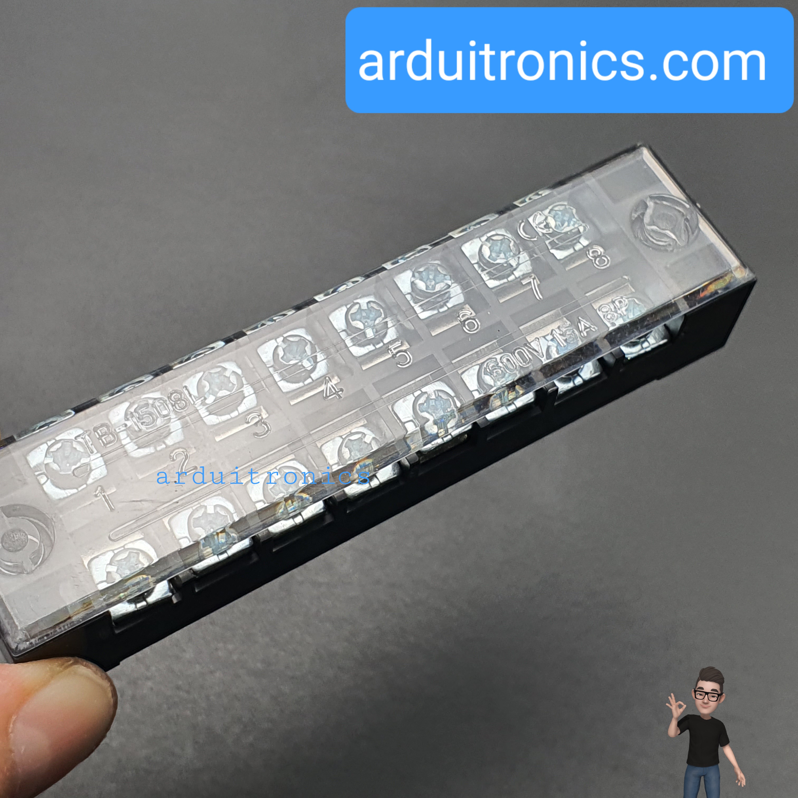 ขั้วต่อ Terminal Block TB-1508 (15A) แบบ 8 ช่อง