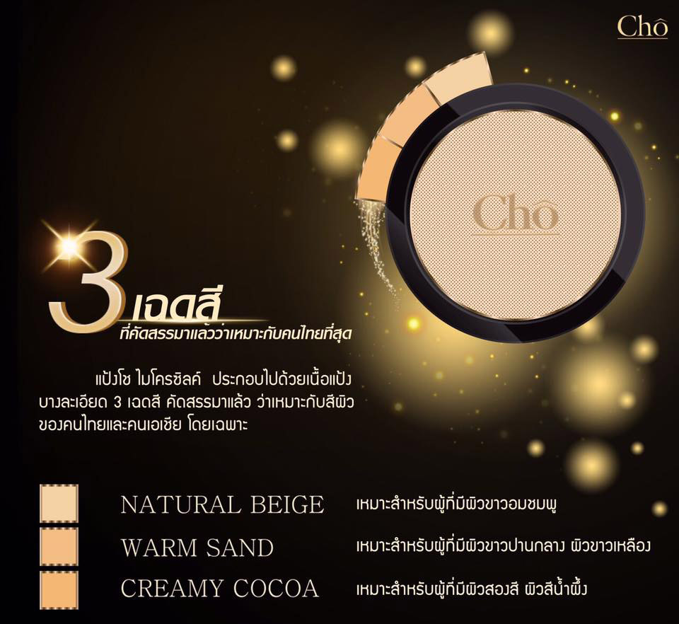 แป้ง Cho micro silk powder โช ไมโคร ซิลค์ แป้งผสมรองพื้น