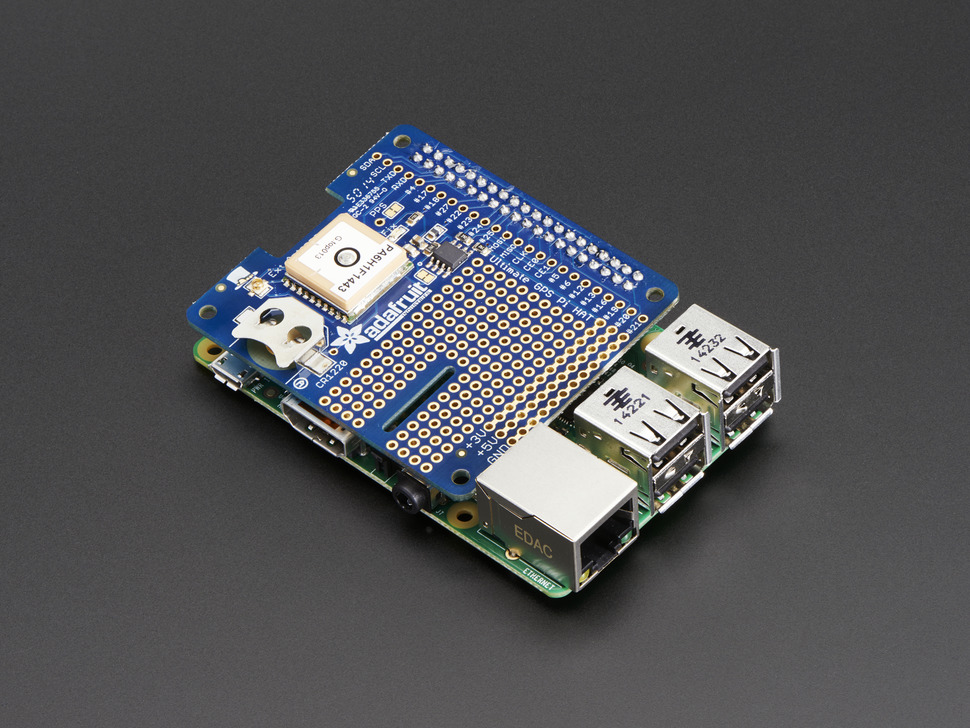 Adafruit Ultimate GPS HAT for Raspberry Pi A+/B+/Pi 2/3/4 - Mini Kit