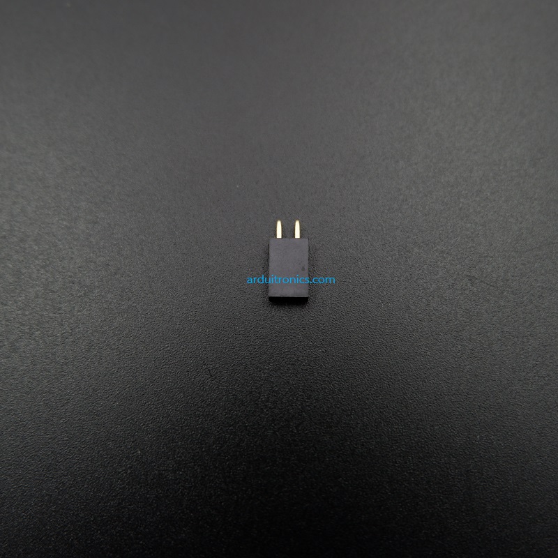 [Black] 1X2 Pin Single Row Female Header 2.54mm Pitch Straight Pin Square (จำนวน 1 ชิ้น)