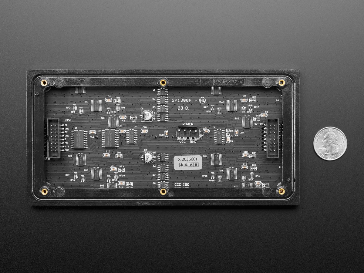 Medium 16x32 RGB LED Matrix Panel - 6mm Pitch (Adafruit)