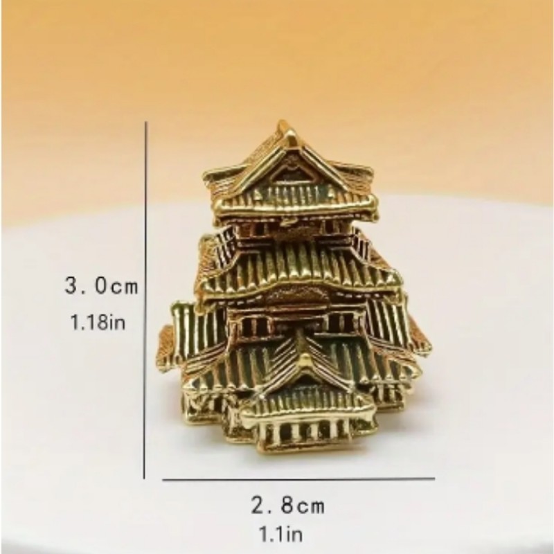 3ชิ้นบ้านโบราณแบบจีน ขนาดเล็ก ของขวัญตกแต่ง