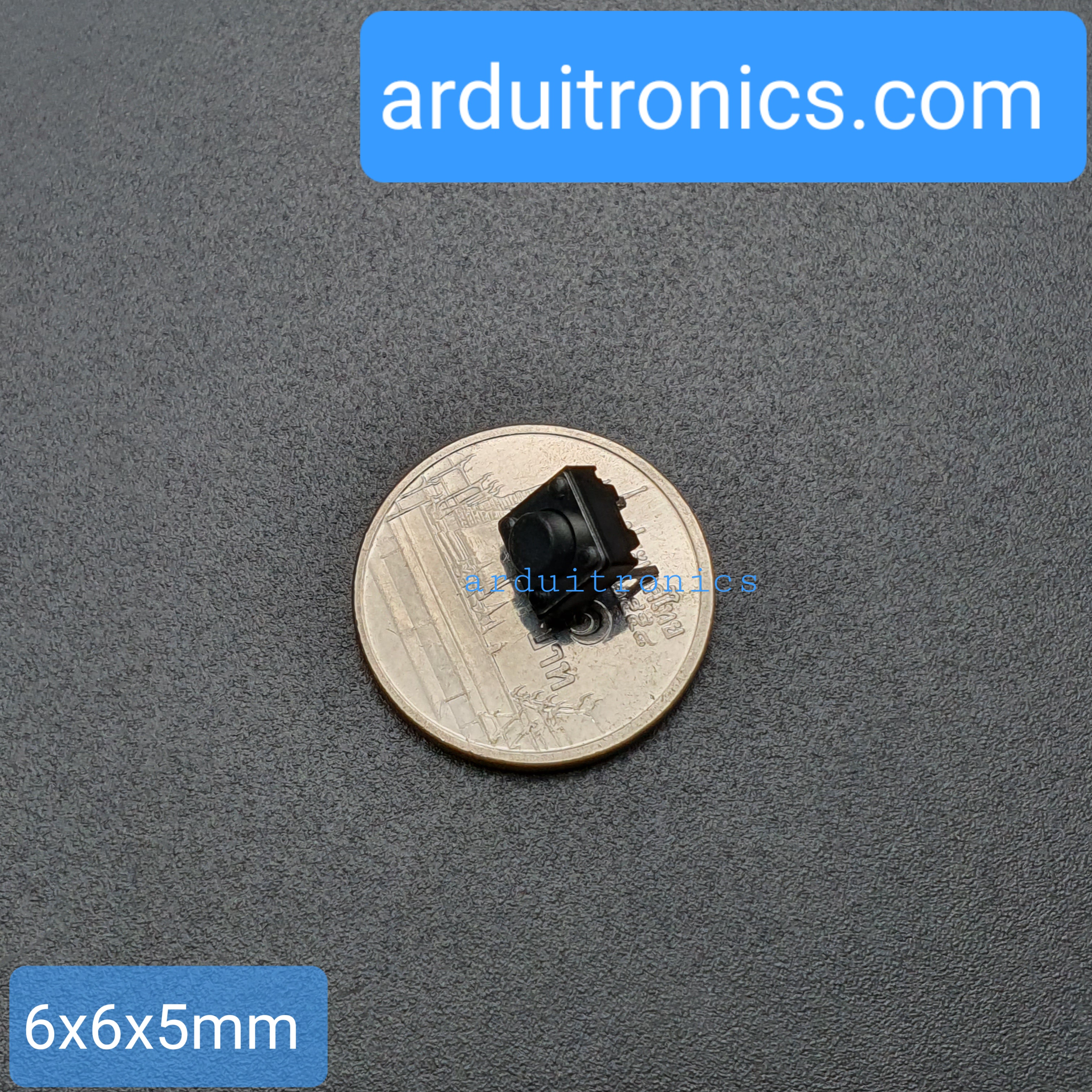 Tact Switch 6X6x5mm ไมโครสวิตช์ กดติดปล่อยดับ 2 ขา (หัวกลม)