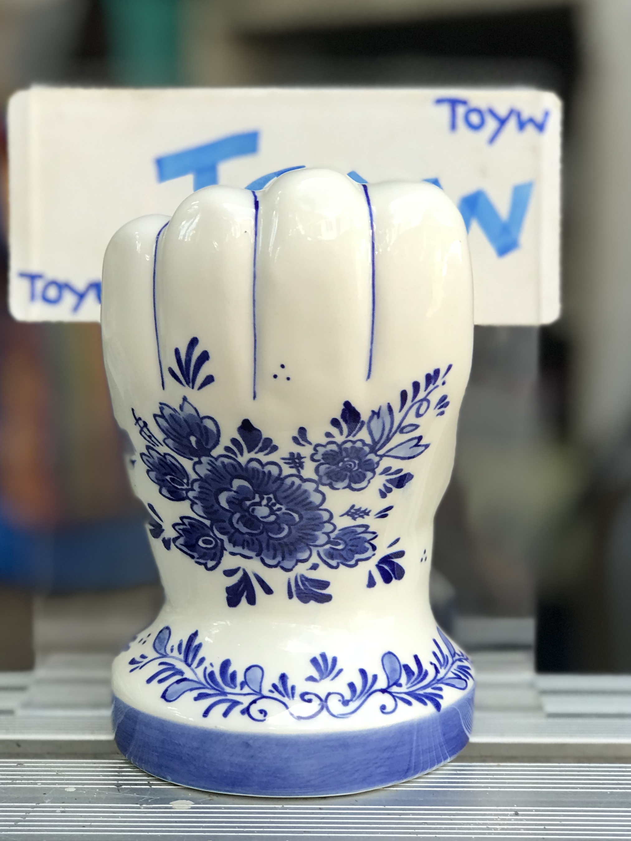งานเก่า เซรามิค Blue&White - HOLLAND ฮอลแลนด์ ตั้งโชว์แต่งบ้าน แต่งร้าน ขนาดกว้าง 11 ซม สูง 13.5 ซม