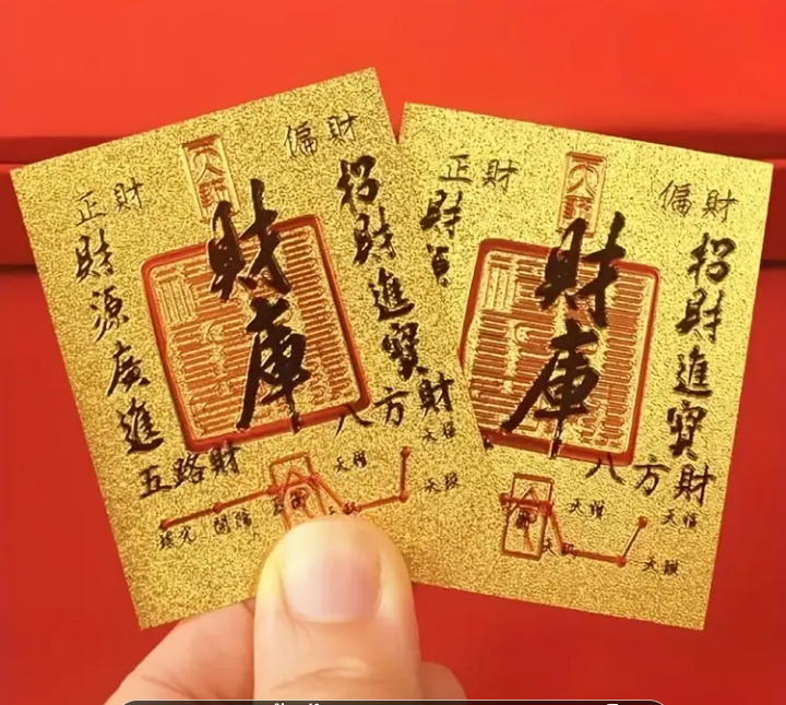 10แผ่น สติ๊กเกอร์โชคดี -ทรัพย์สมบูรณ์ ติดโทรศัพท์มือถือ 5x6cm