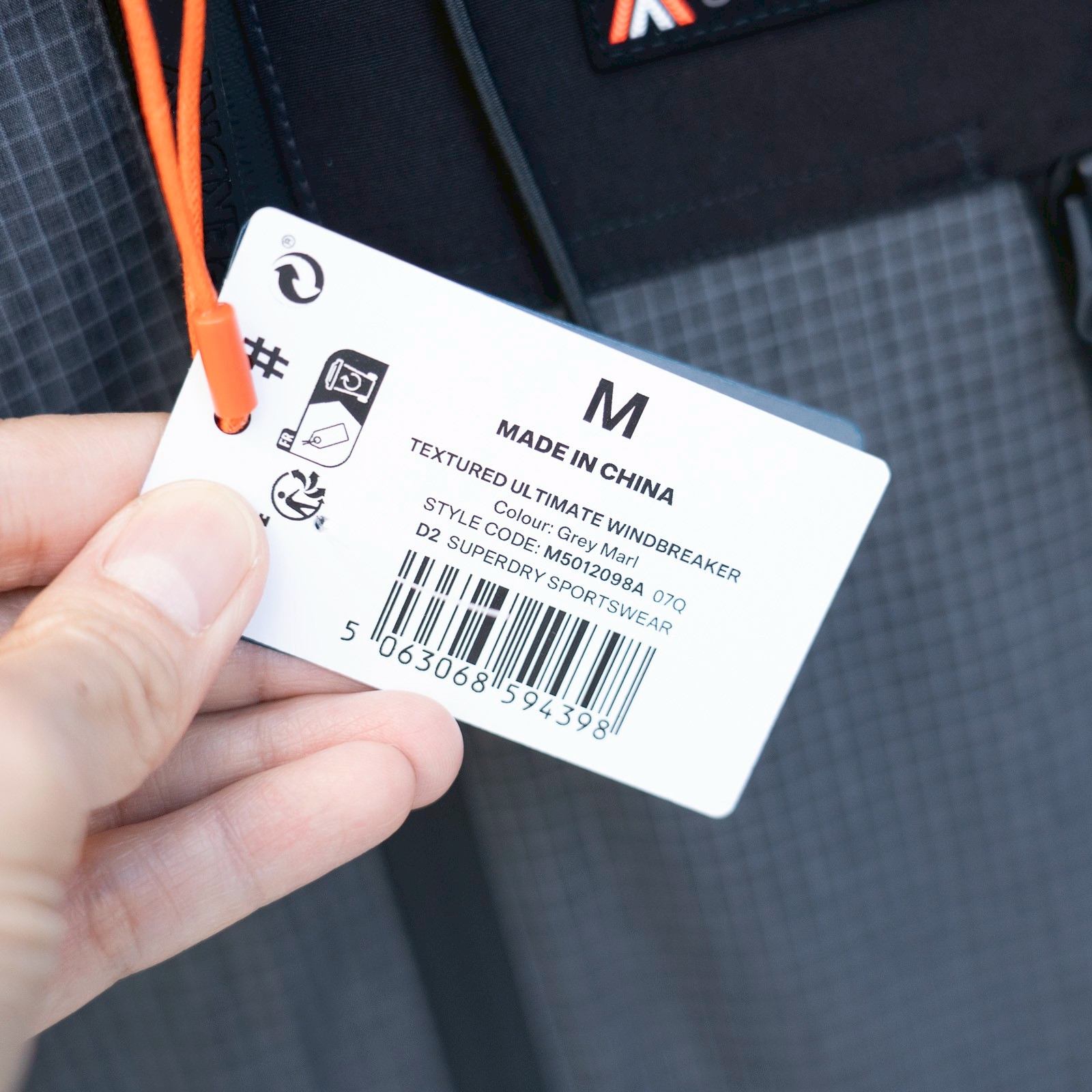 Superdry Textured Ultimate Windbreaker – Grey Marl