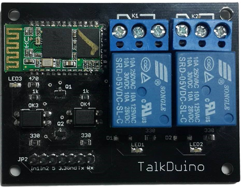 TalkDuino 2 Channel Relay with Bluetooth (HC-05) Module + ฟรี Android App