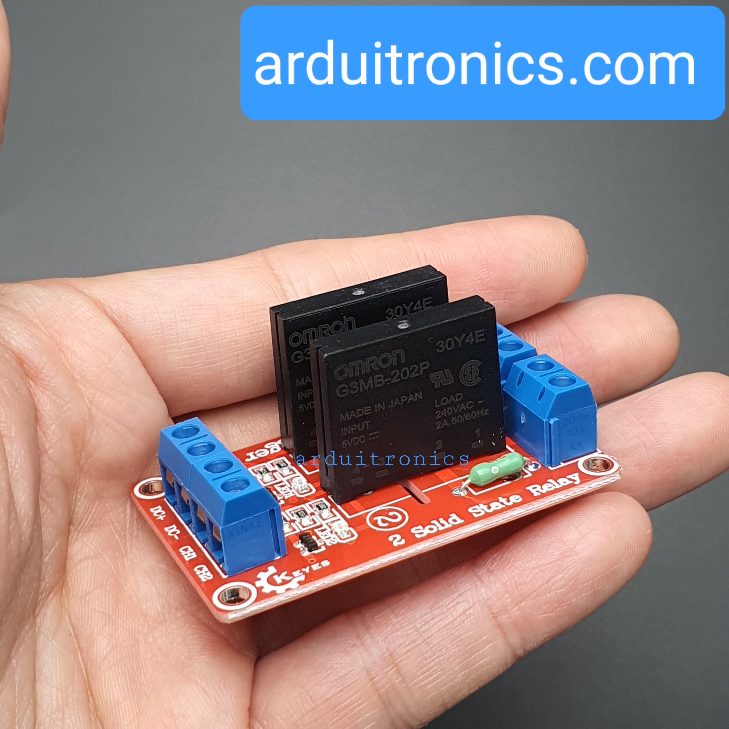 Keyes 2 Channel Solid State Relay Module (SSR) Red PCB - 5V