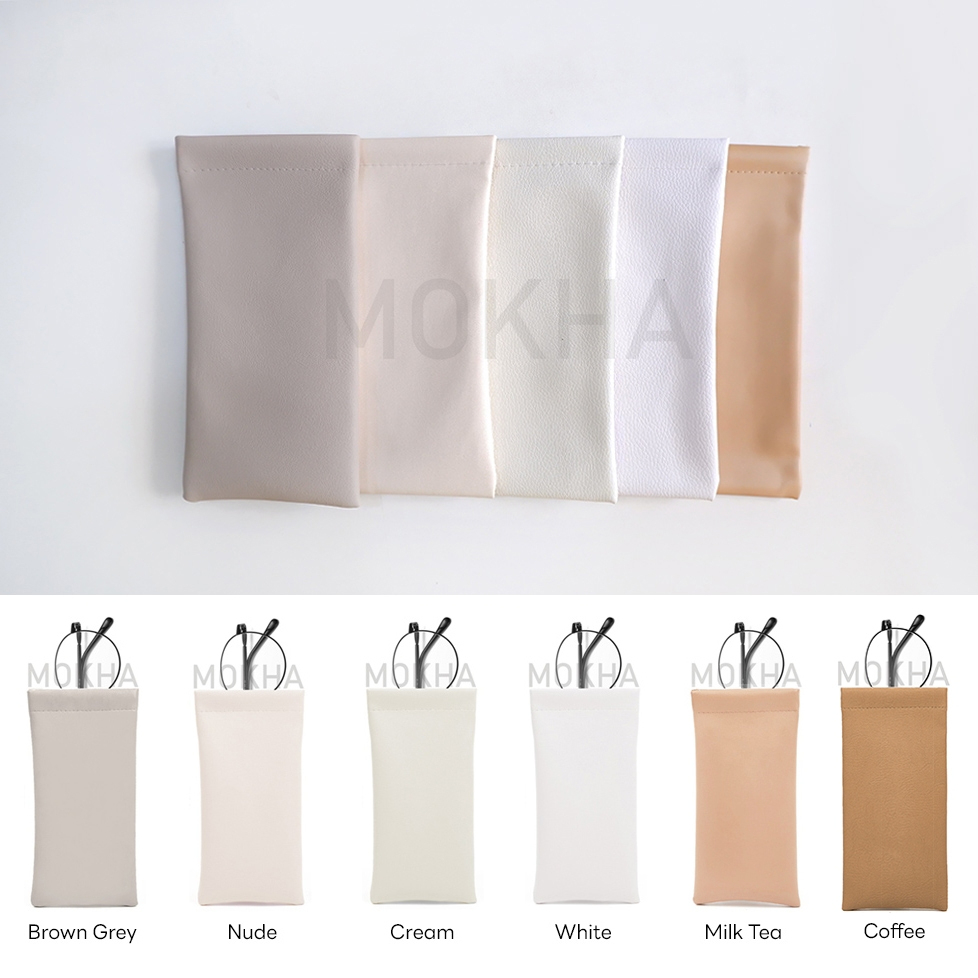 ซองใส่แว่นตา ซองแว่น minimal สไตล์เกาหลี / เคสใส่แว่นตา เคสสายหนัง ซองแว่น