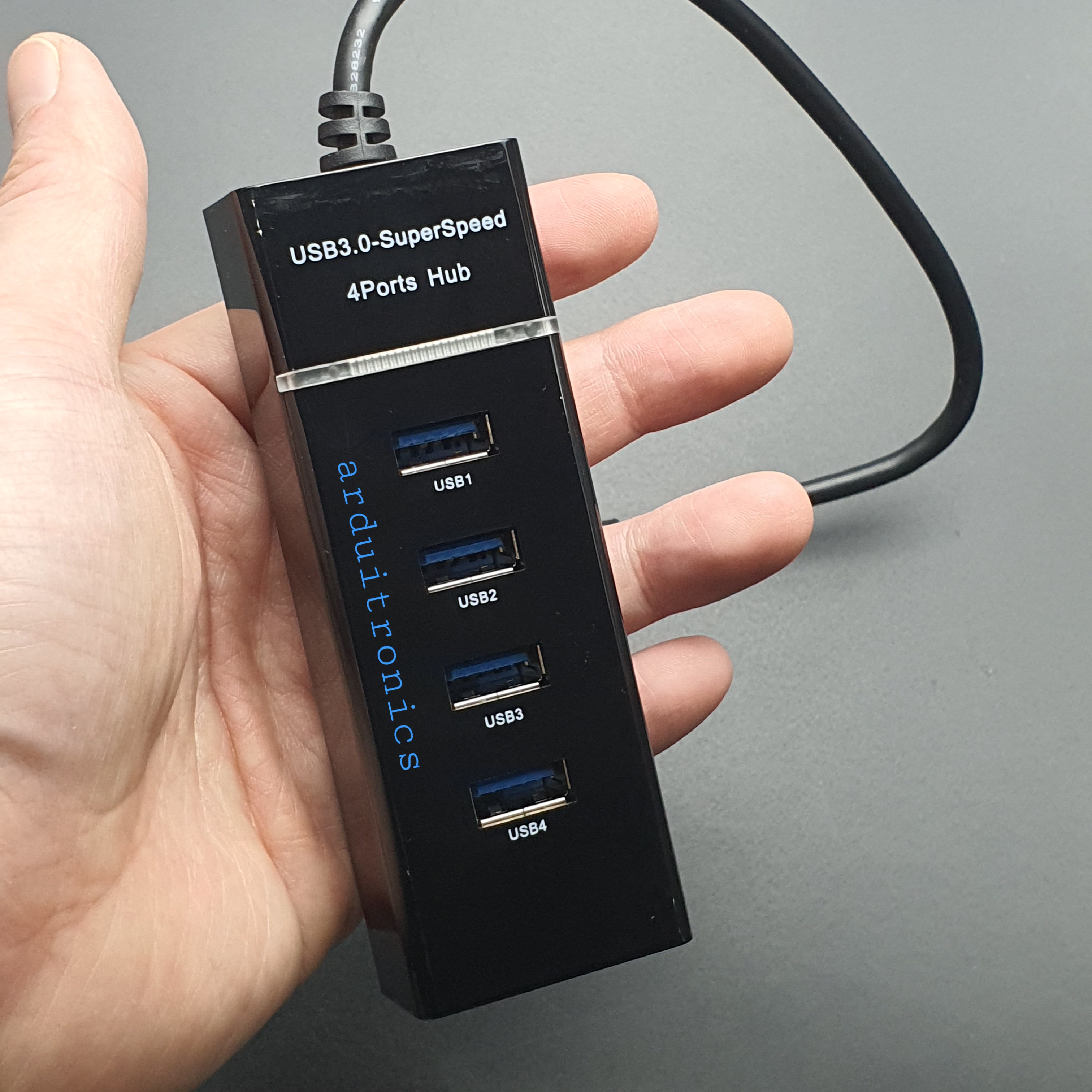 4 Ports USB Hub Super-speed USB3.0 ( Black )