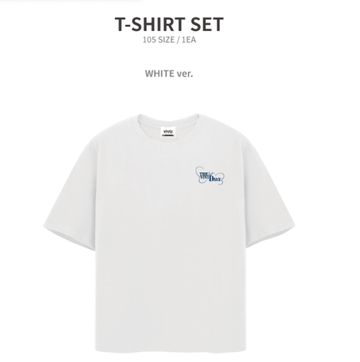 VIVIZ - 2022 VIVIZ FANMEETING [THE 1st VIVID DAYZ] OFFICIAL MD - T-SHIRT SET สีขาว - ส่งเรือ