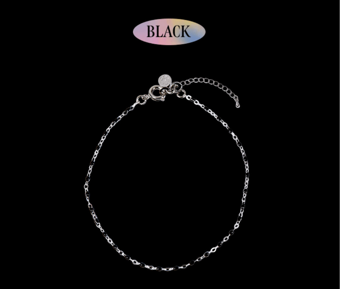 BLACKPINK -JISOO FIRST SINGLE ALBUM [ME] -ของสะสม JISOO BRACELET - สีดำ