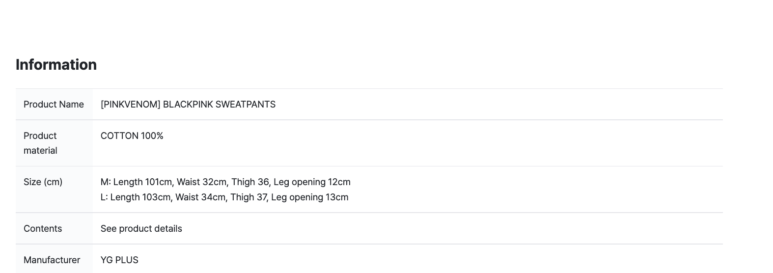 BLACKPINK -Pink Venom] Official Merch - Sweatpants - ระบุแบบ และ สี ที่ต้องการ