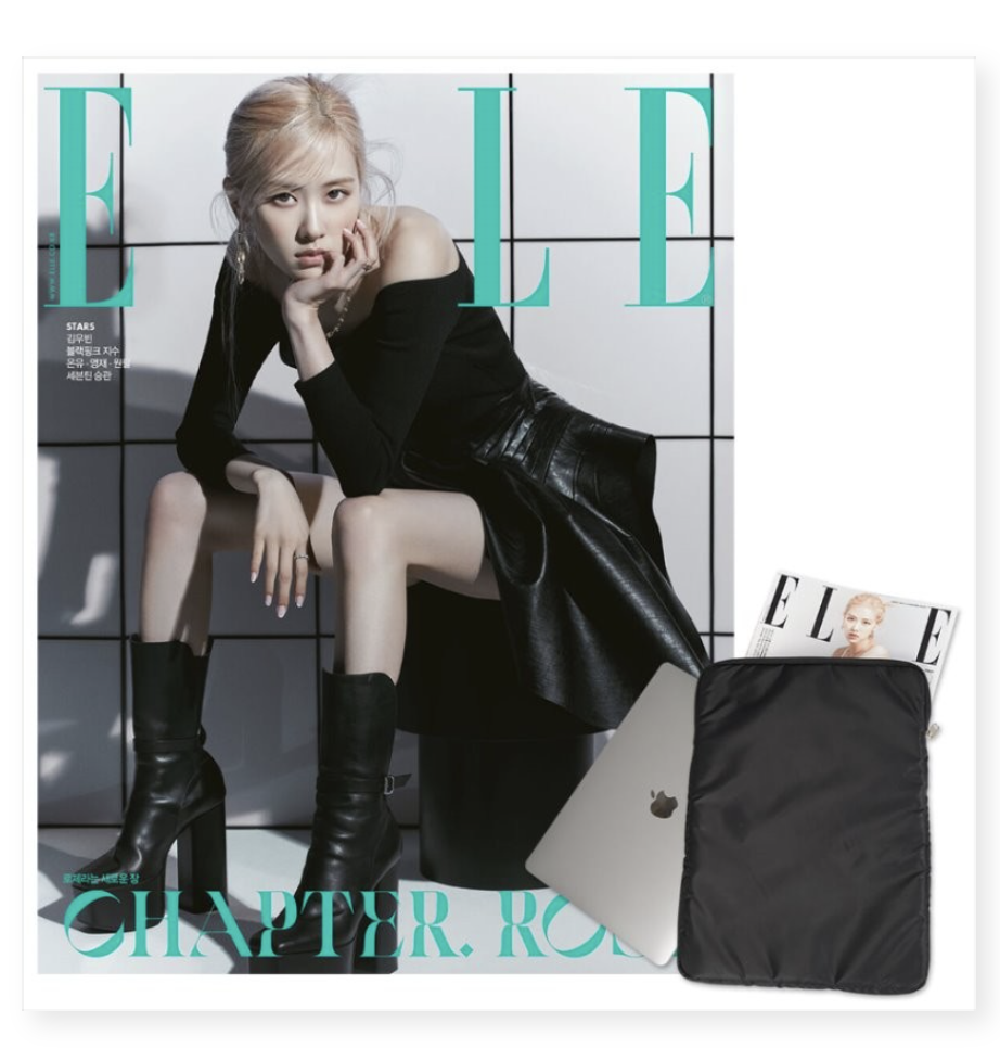 นิตยสาร ELLE 2021.06 หน้าปก Rosé แบบ D ver + Notebook pouch