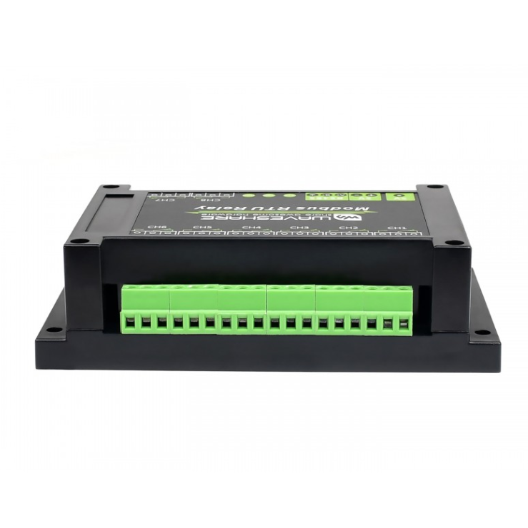 Industrial Modbus RTU 8-ch Relay Module with RS485 Interface, Multi Isolation Protection Circuits, 5V Power Supply (ของแท้จาก Waveshare)