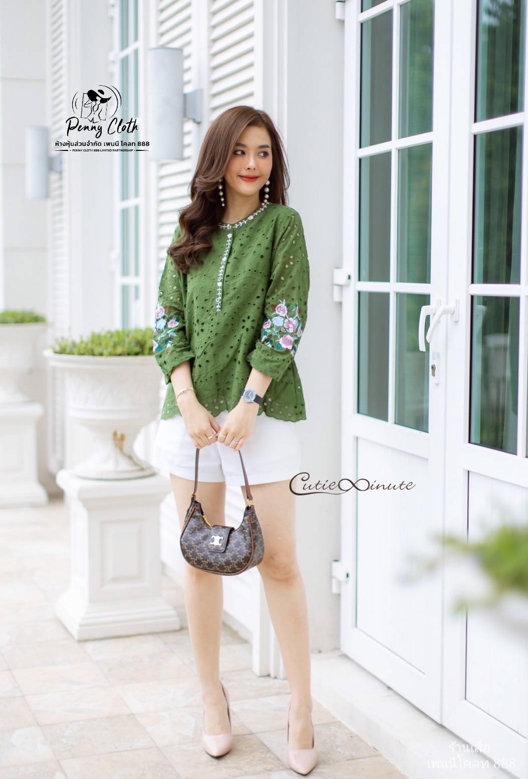 P10A เสื้อผ้าฝ้ายญี่ปุ่น งานปักฉลุ งานปักดอกไม้ มีซับใน ขนาดอก 44 นิ้ว สีฟ้า ชมพู เขียว ขาว ดำ