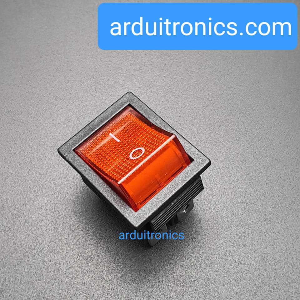 สวิตช์เปิดปิด KCD4 250VAC 15A High current switch 15A 250VAC สีแดง