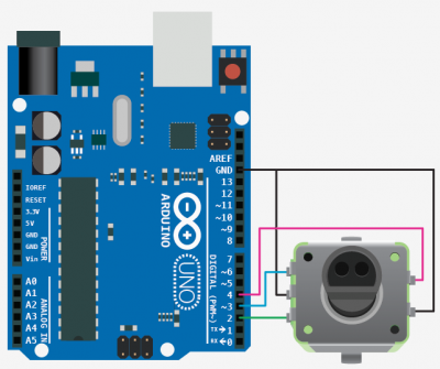 Rotary Encoder Module Brick Sensor 360 องศา KY-040 แบบที่ 2 ไม่มีเกลียว