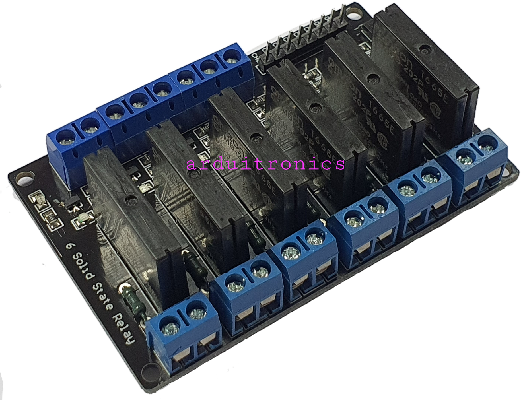 6 Channel 12V 2A Solid State Relay (SSR) High Level Trigger