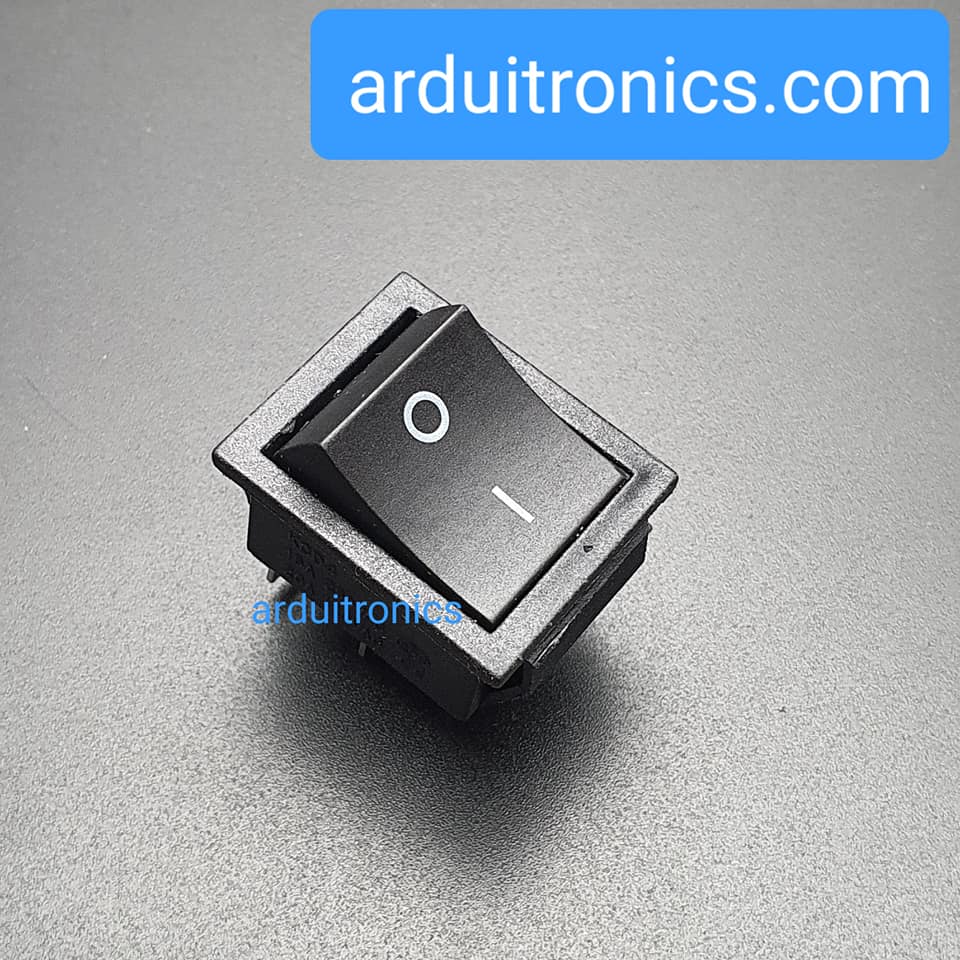 สวิตช์เปิดปิด KCD4 250VAC 15A High current switch 15A 250VAC สีดำ