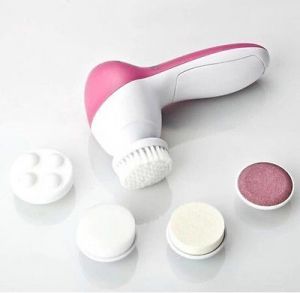 เครื่องล้างหน้า 5in1 beauty care massager สีชมพู-ขาว