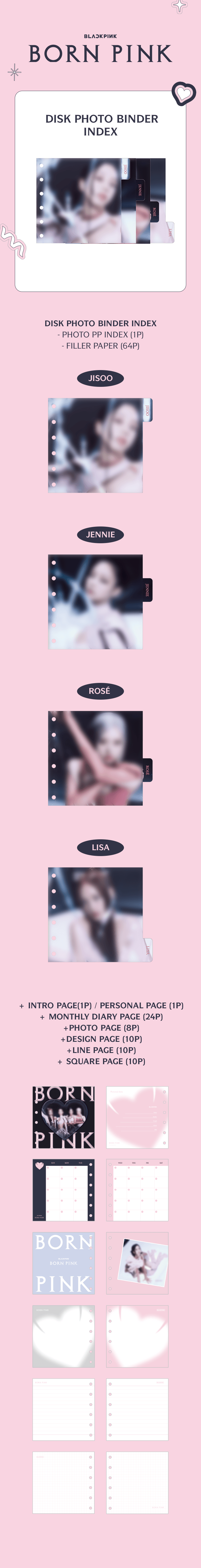 BLACKPINK - ของสะสม [BORNPINK] BLACKPINK - DISK PHOTO BINDER INDEX ระบุชื่อ - ส่งเรือ