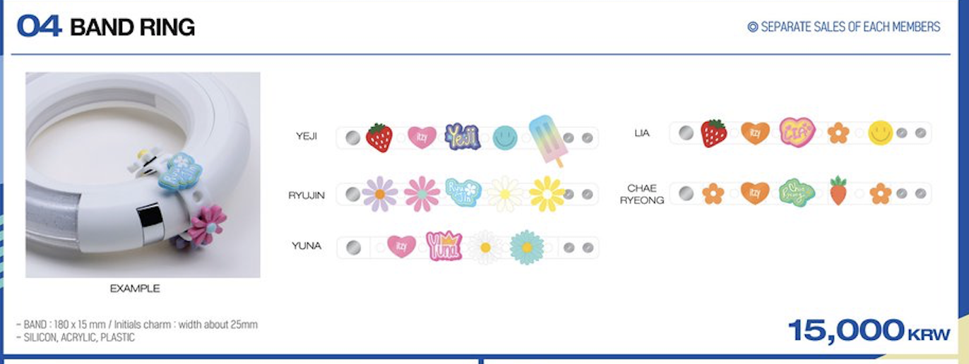 ITZY -ITZY OFFICIAL LIGHT RING POP-UP STORE - Band Ring ระบุ ชื่อ ที่ต้องการ