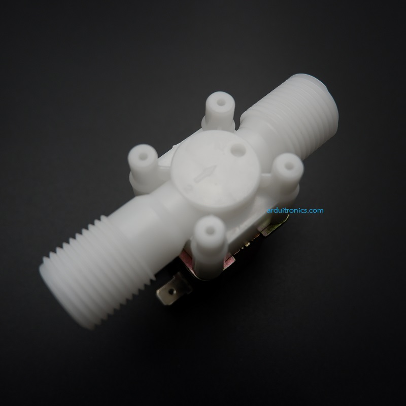 Solenoid Valve (normally closed) 12V-DC 1/2" (แรงดัน 0.02 - 0.8 MPa) for Water Air Flow Switch (ปกติปิด)