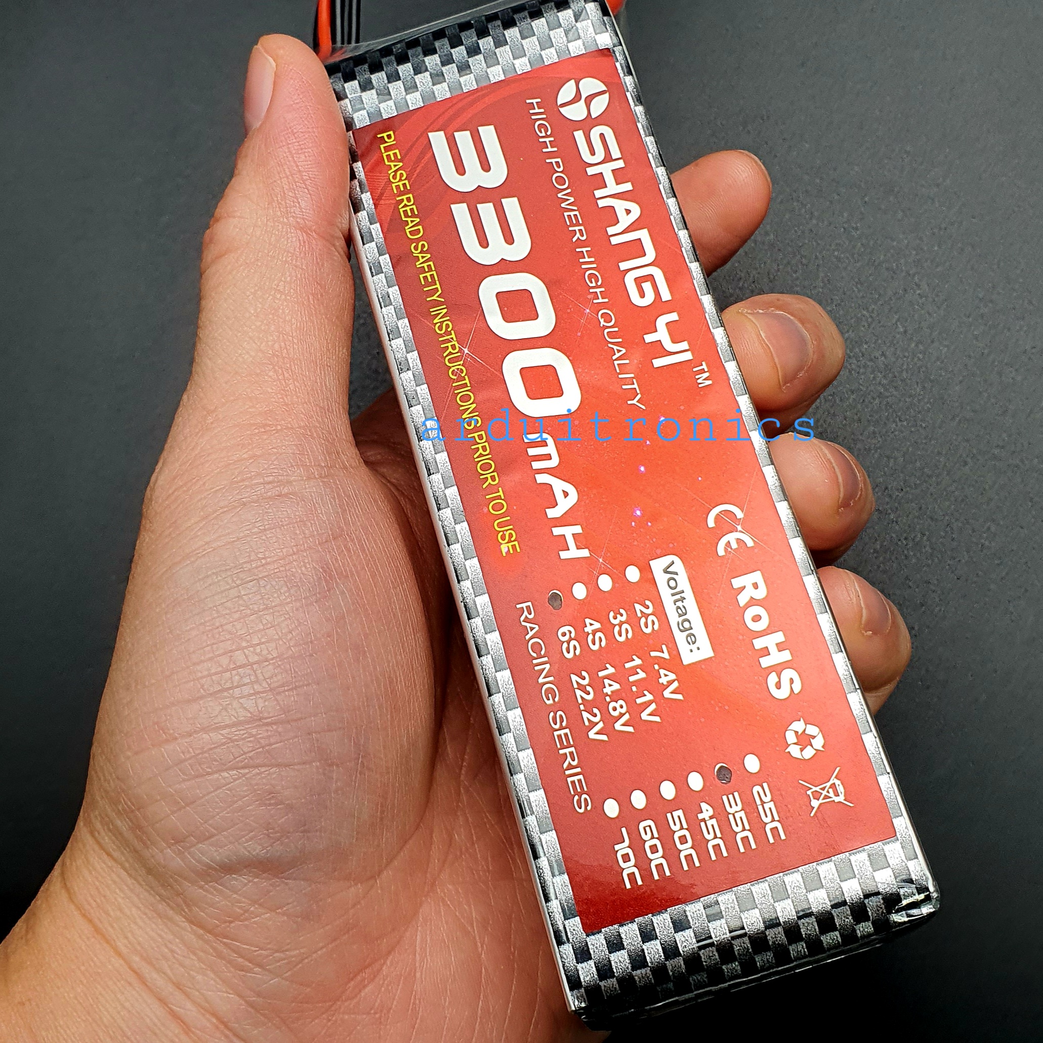 Rechargeable Lithium Battery 3300mAh 6S 22.2V 35C (หัวสายไฟแบบ XT60)