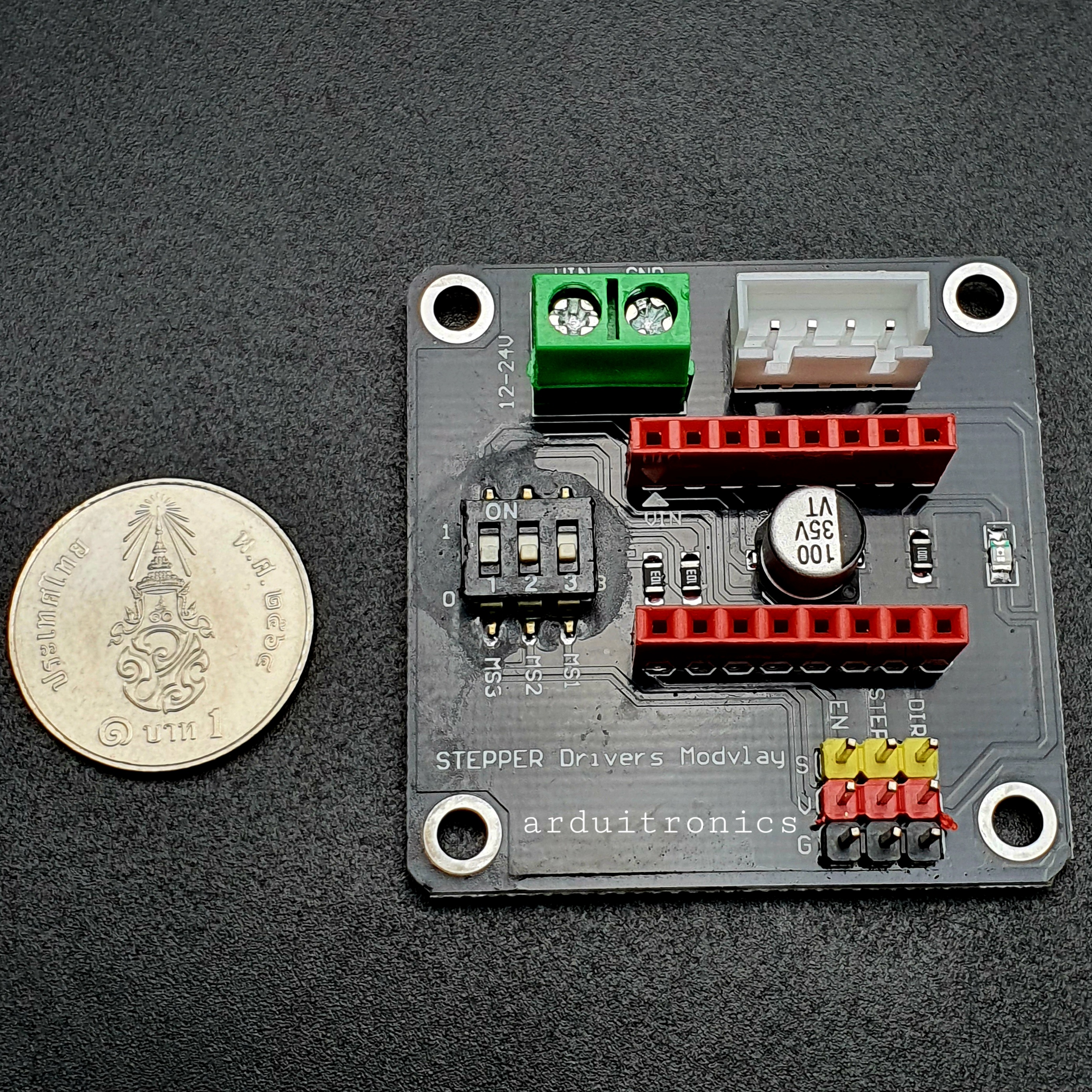 โมดูล 3D Printer A4988/DRV8825 42 Stepper Motor Drive Control Board / Expansion Board Black PCB