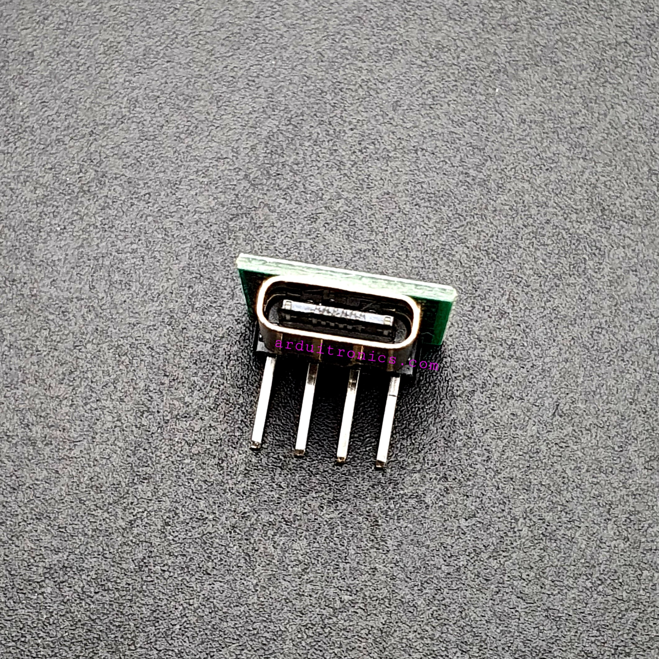 Tyep-C Female to DIP Converter Breakout + 4P Single Row Straight Pin