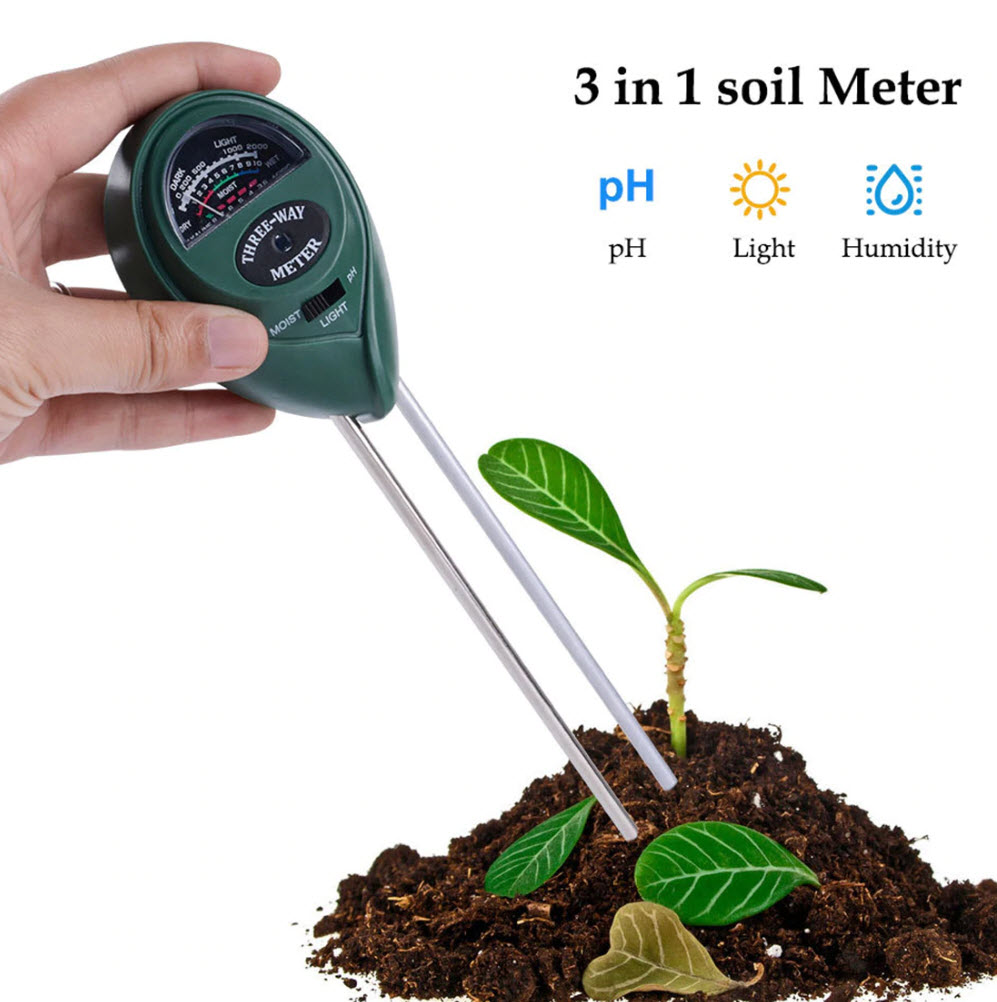 3-in-1 Soil Meter (pH, Moisture, Light)