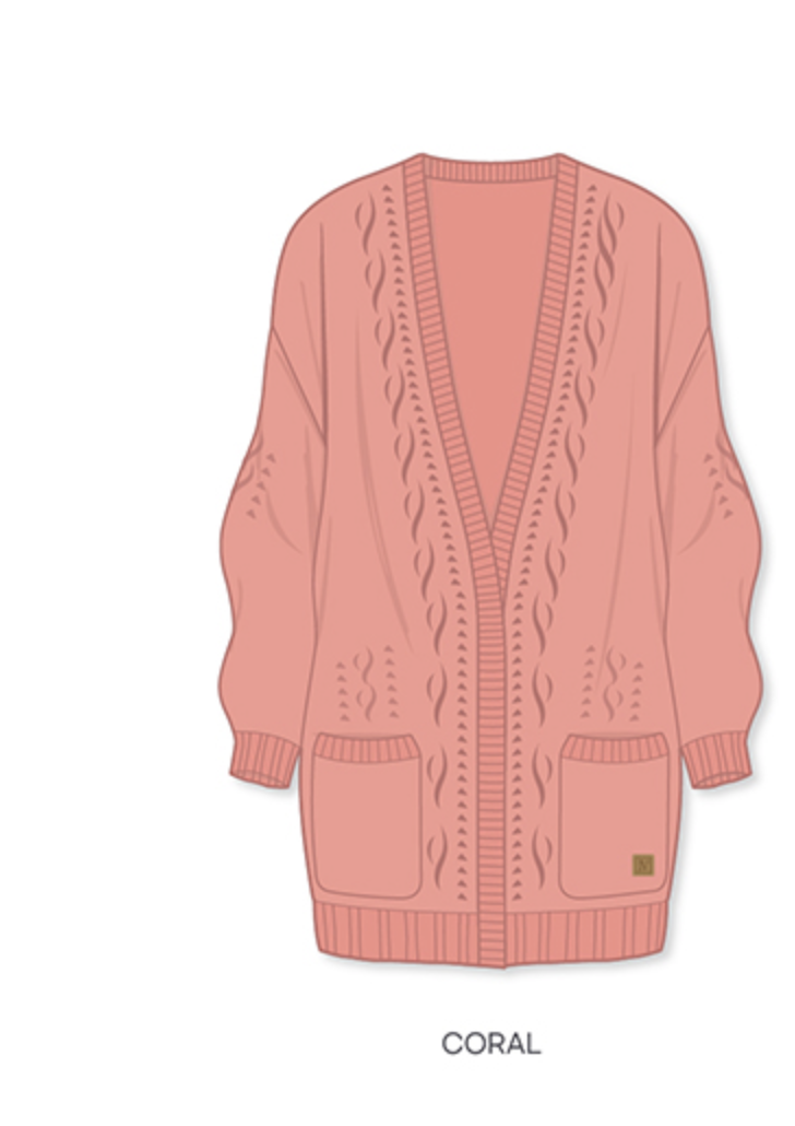 Twice -TWICE UNIV. FASHION CLUBOFFICIAL MERCHANDISE - CARDIGAN สี Coral