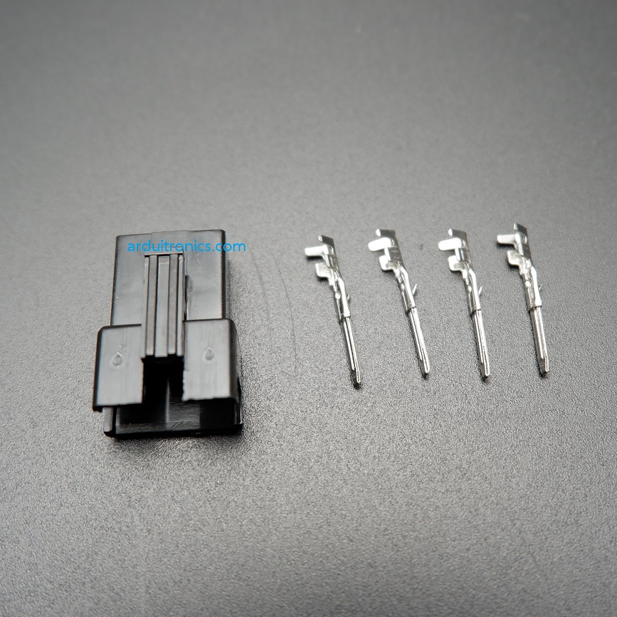 ชุดหัวต่อสายไฟสีดำ 4-Pin (250V 3A max)