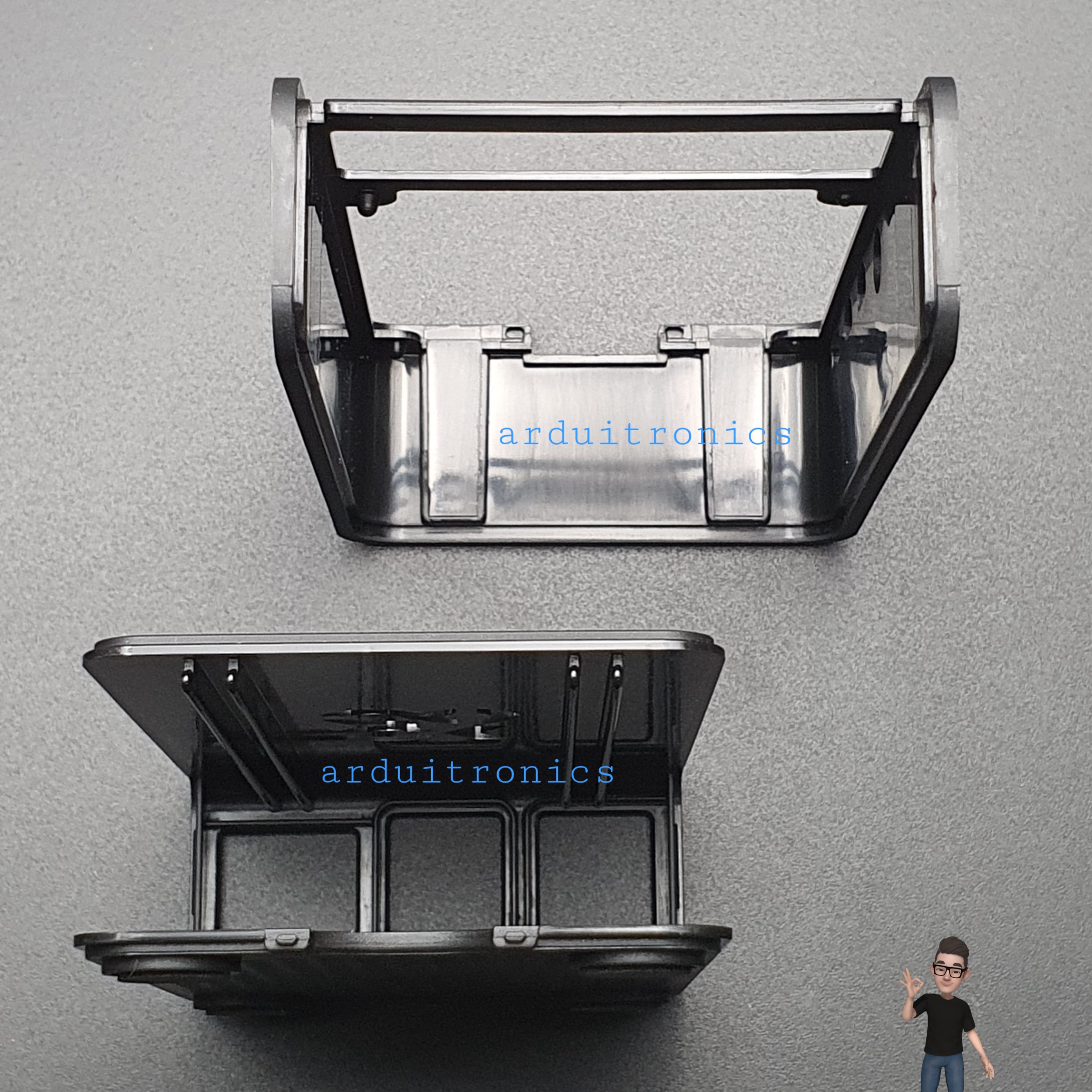 Official Case for Raspberry Pi 4ฺB ฺBlack - แบบฝาเลื่อน (สีดำ)