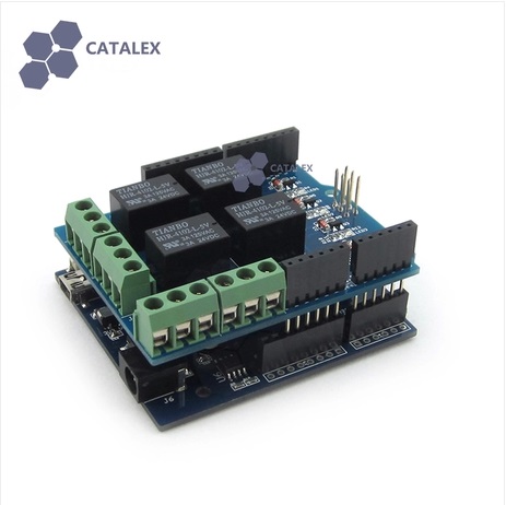 4 Channel Relay Shield for Arduino รีเลย์ 4 ช่อง