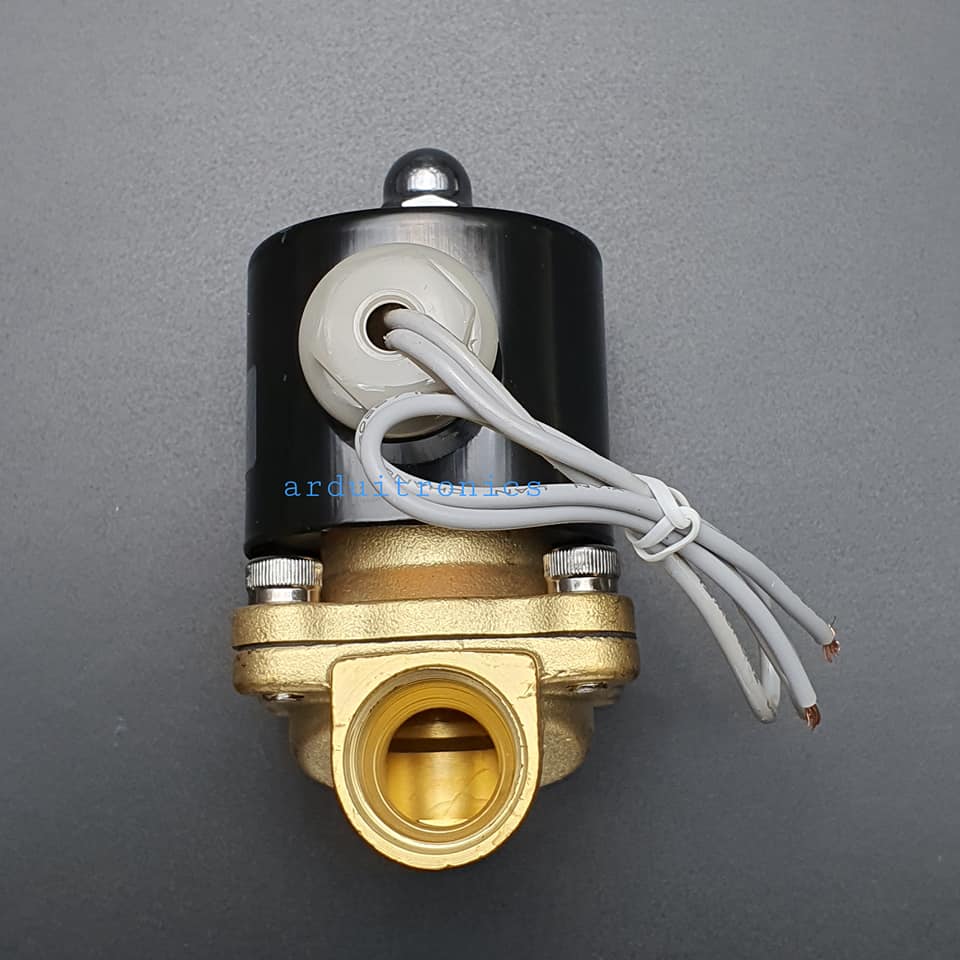 โซลินอยวาล์ว ทองเหลือง (Solenoid Valve Normally Closed) 4 หุน (1/2") 24V - ยี่ห้อ Senya 2W-160-15