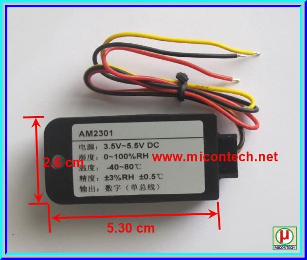 DHT21/AM2301 Capacitive Digital Temperature and Humidity Sensor อย่างดีพร้อมเคส