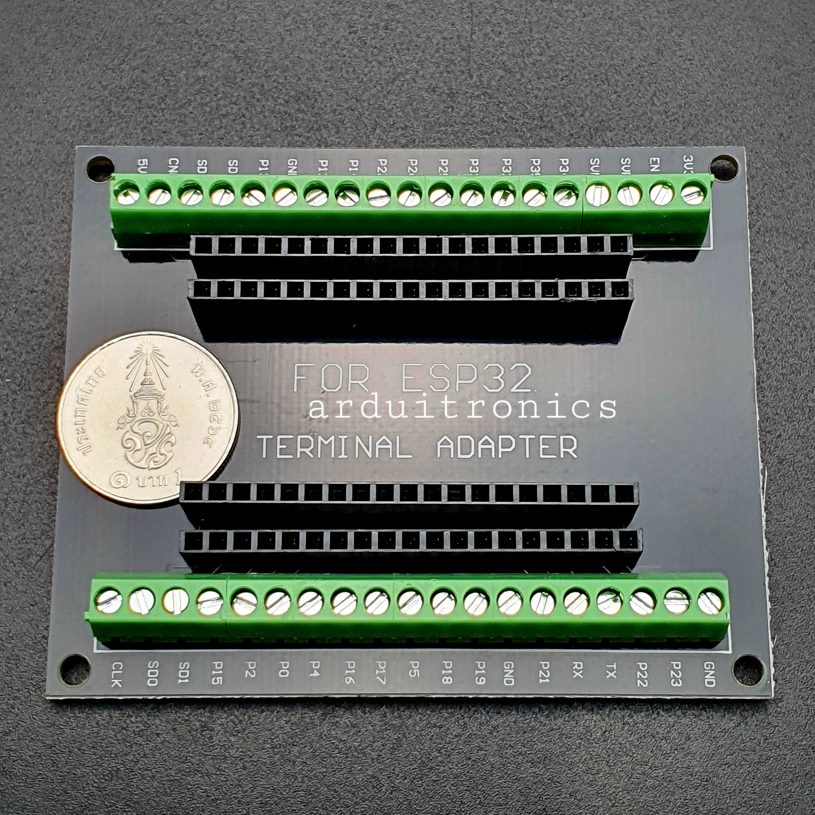 ESP32 NodeMCU Screw Shield บอร์ดขยายขา NodeMCU ESP32 แบบ38P สีดำ
