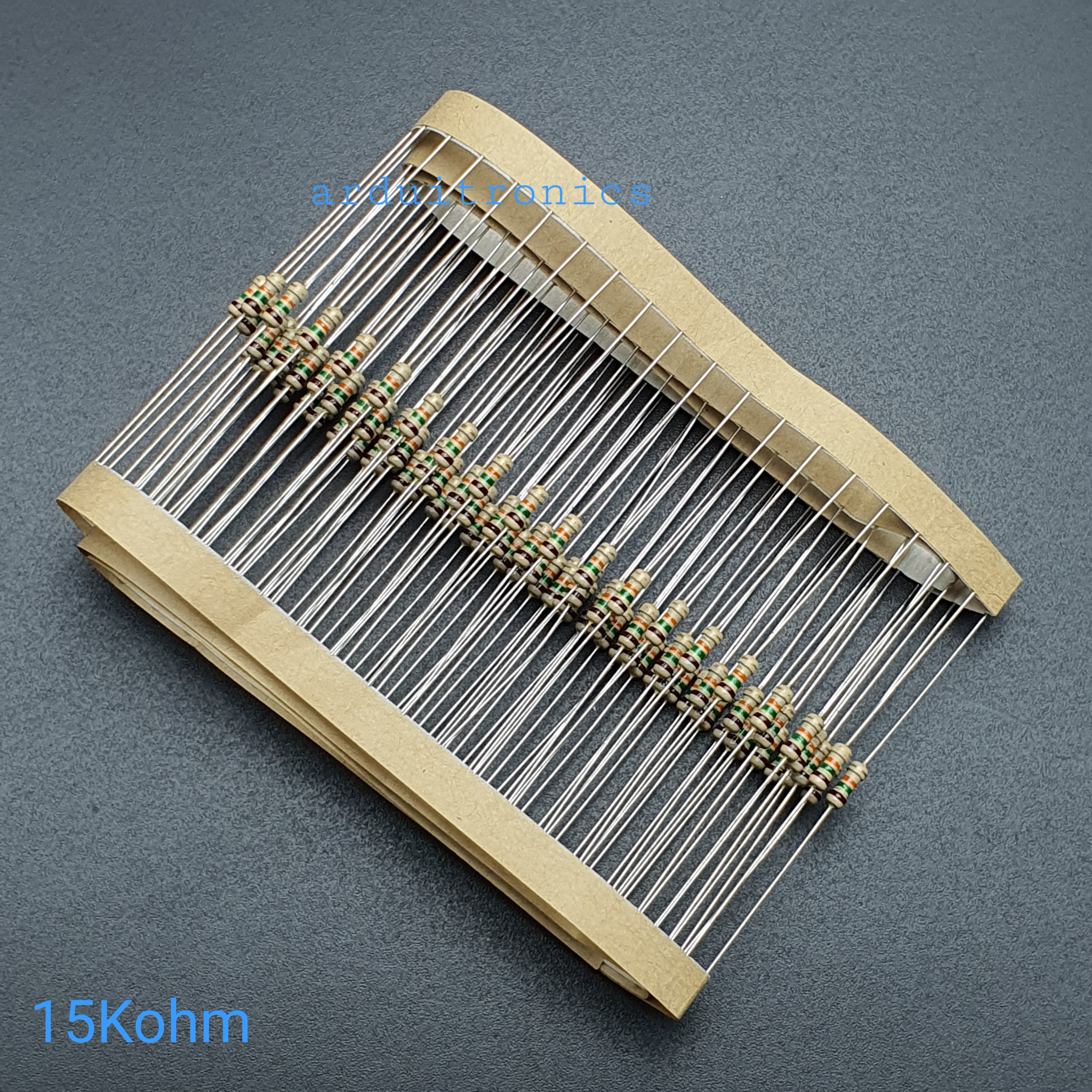 Resistor 15K Ohm 1/4W 5% แพ็คละ 100 ตัว