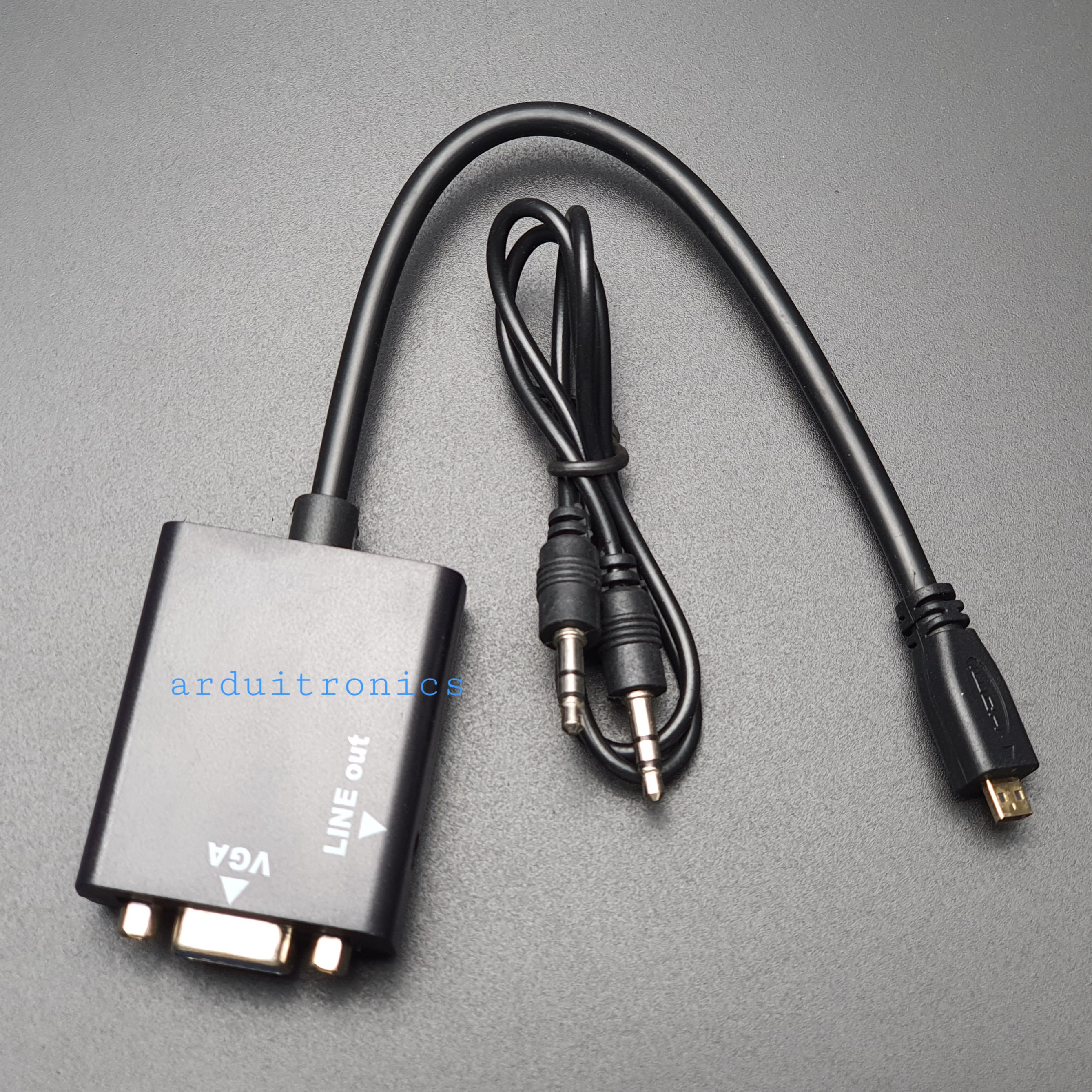 Micro HDMI to VGA Cable with Audio Line